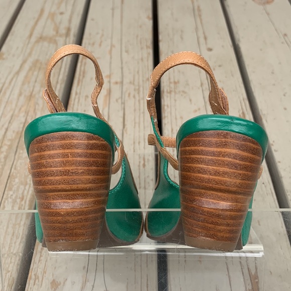 Green leather retro shoe Ella Miz Mooz - Picture 5 of 12